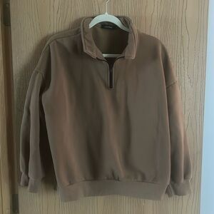 Brown Quarter Zip